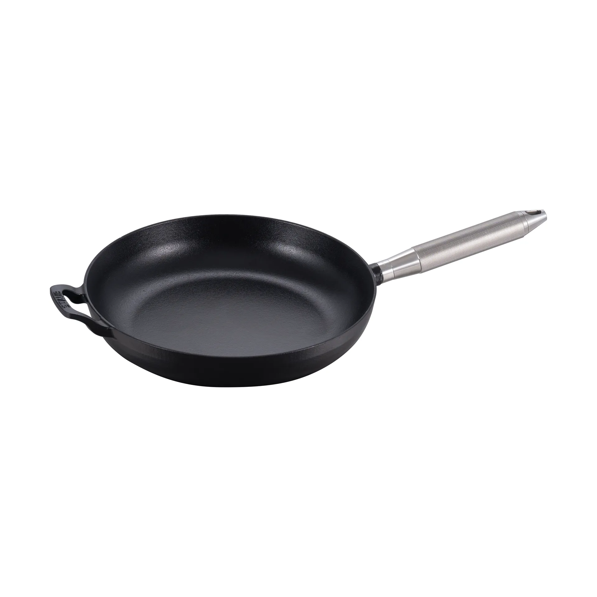 STAUB Buster & Punch stegepande støbejern sort Ø28 cm Stålhåndtag