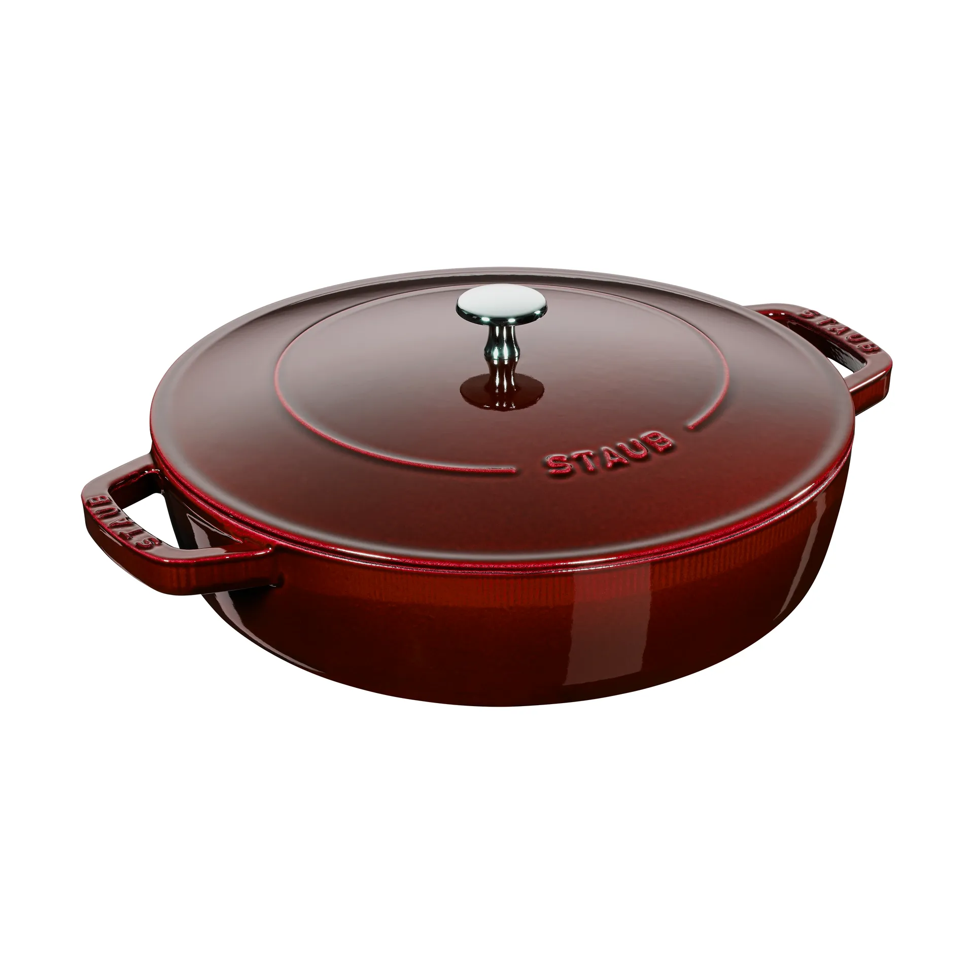 STAUB Staub Chistera sauterpande støbejern Ø24 cm Grenadine rød billede