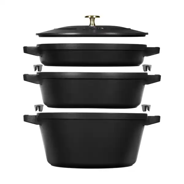 Staub Gryt & kastrullset stapelbara 5 delar