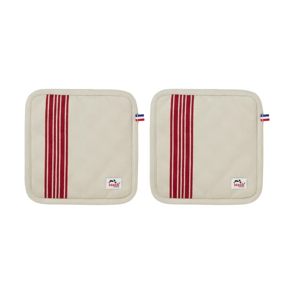 Staub grytlapp 21x21 cm 2-pack, Körsbär