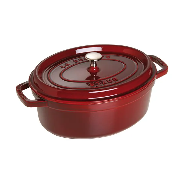 Staub La Cocotte oval gryta gjutjärn 4,2 L, Grenadinröd