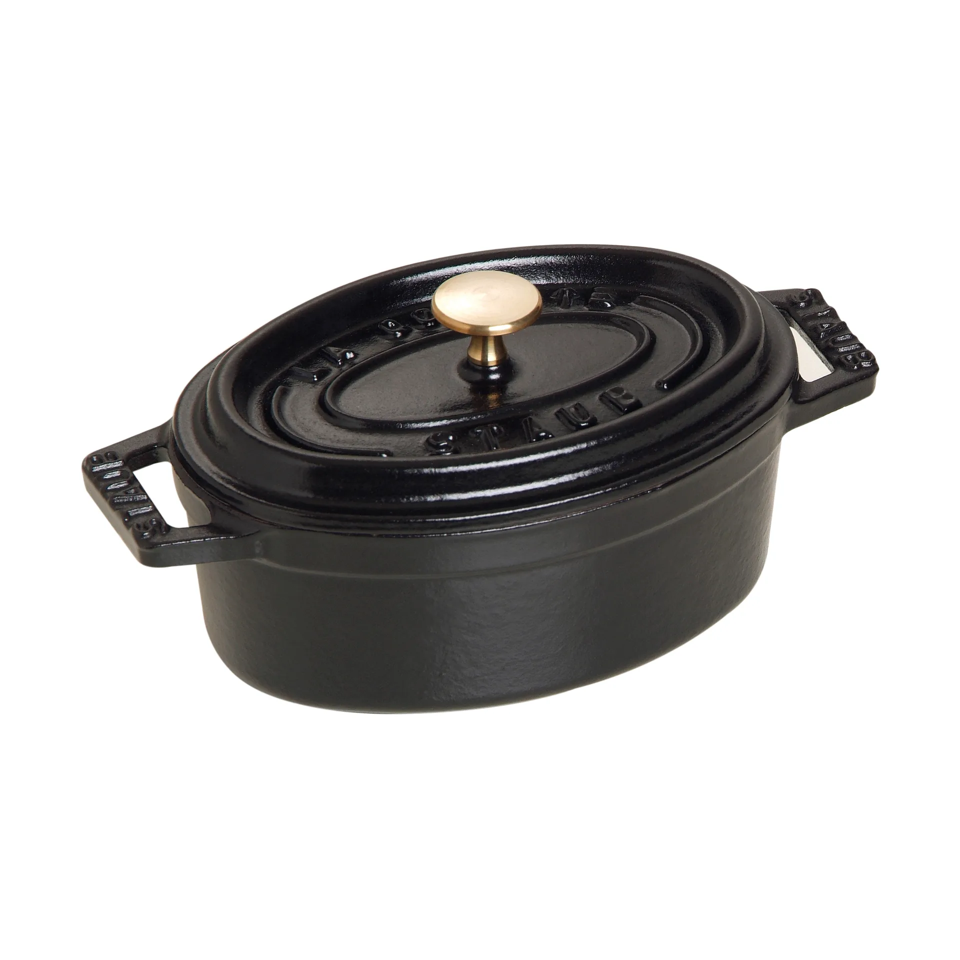 STAUB Staub La Cocotte oval minigryde støbejern 0,25 L Sort
