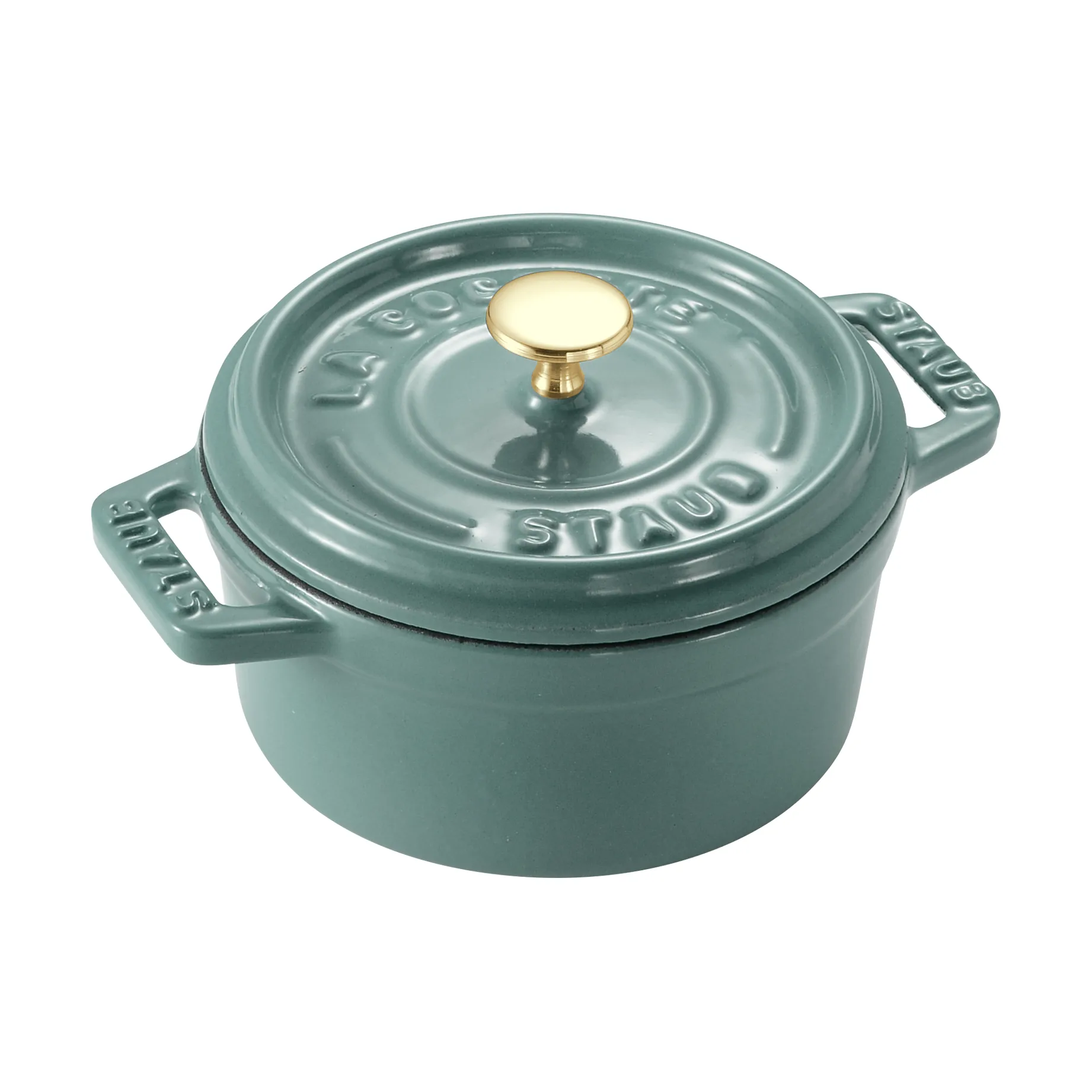 STAUB Staub La Cocotte rund gryde støbejern 0,25 L Eukalyptus
