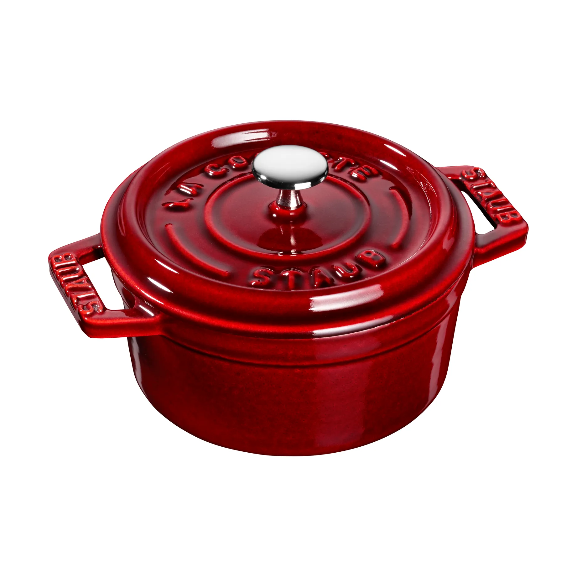 STAUB Staub La Cocotte rund gryde støbejern 0,25 L Grenadine rød