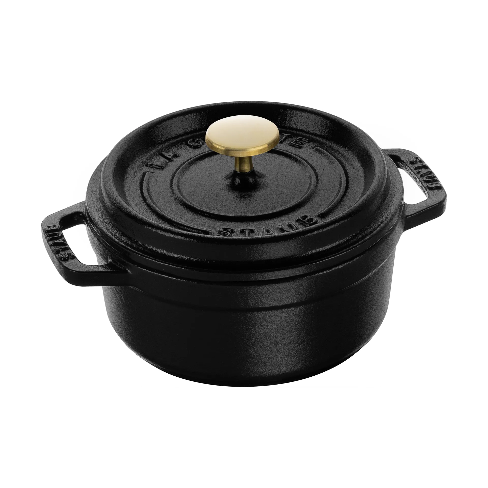 STAUB Staub La Cocotte rund gryde støbejern 0,8 L Sort