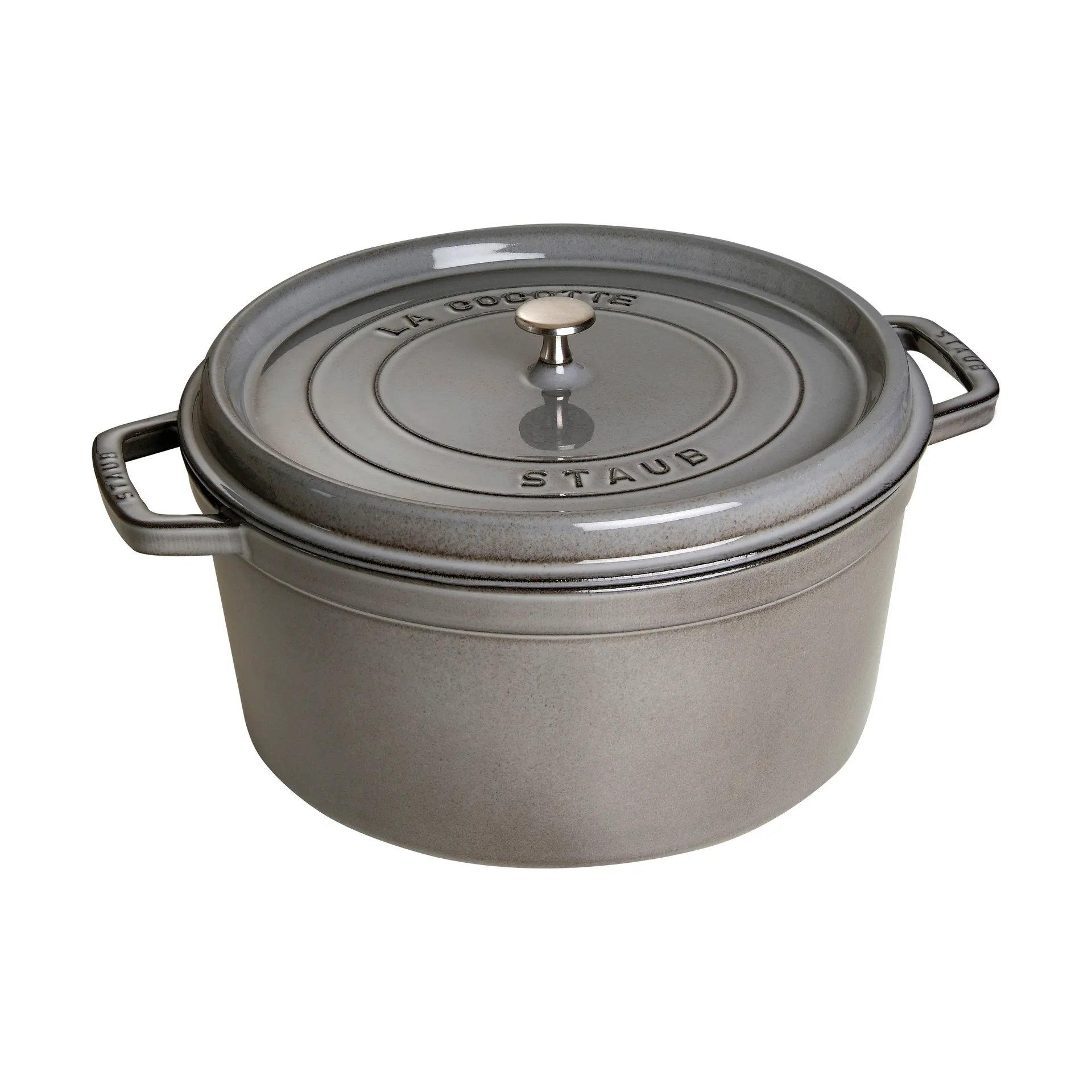 STAUB Staub La Cocotte rund gryde støbejern 12,6 L Grafitgrå