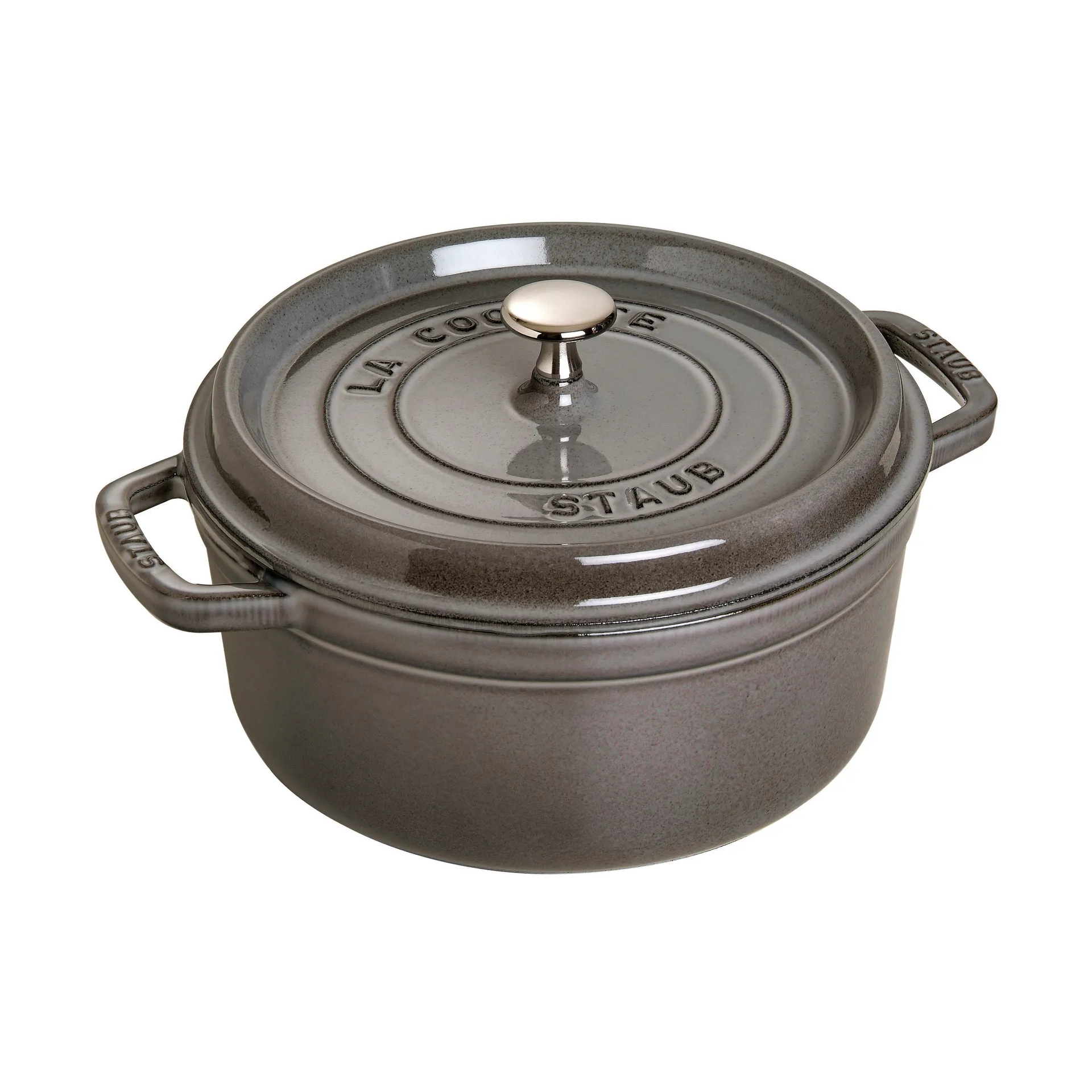 STAUB Staub La Cocotte rund gryde støbejern 1,7 L Grafitgrå