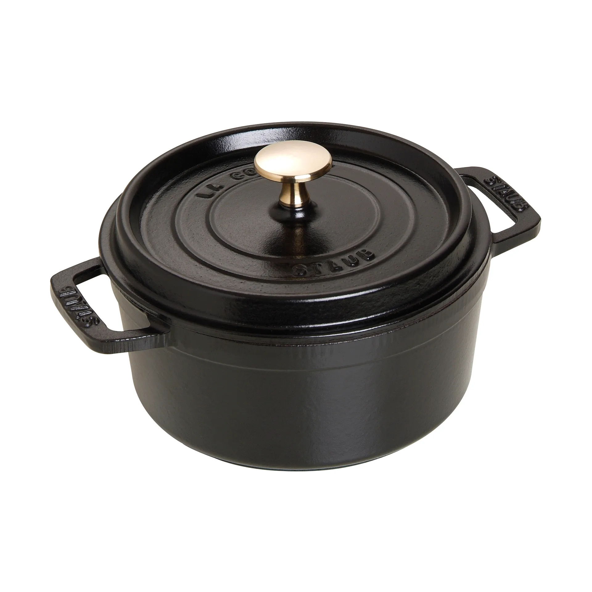 STAUB Staub La Cocotte rund gryde støbejern 1,7 L Sort