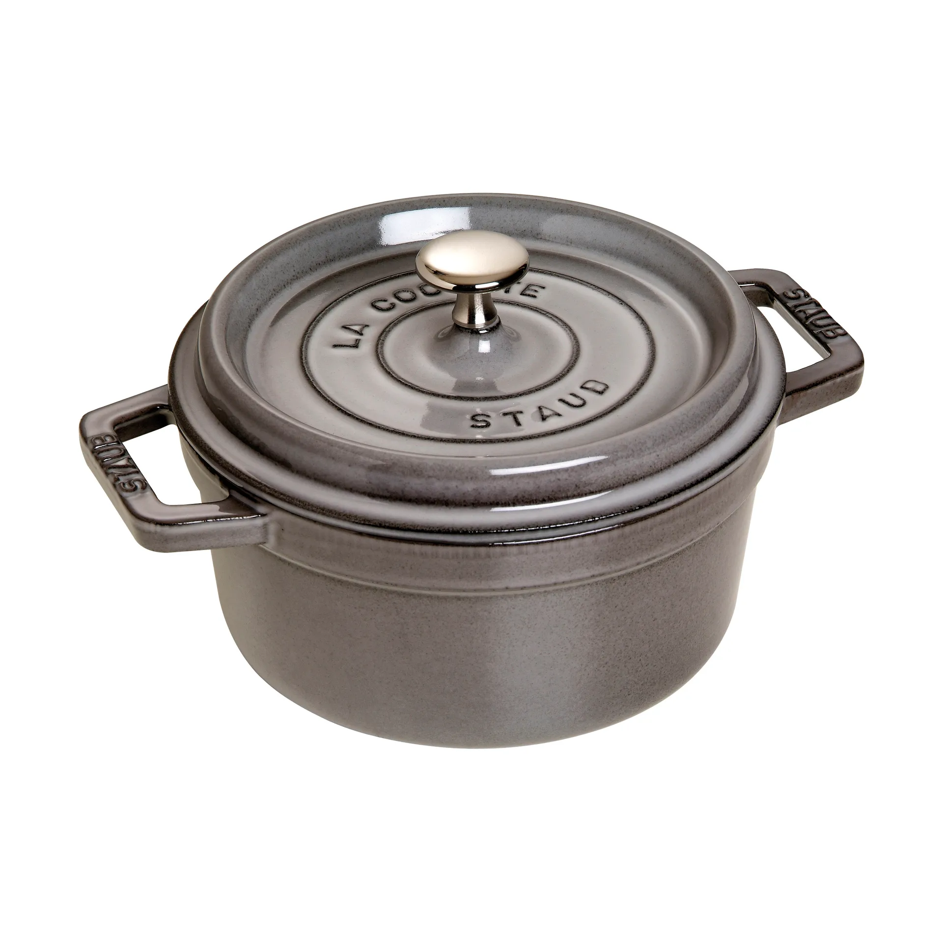 STAUB Staub La Cocotte rund gryde støbejern 2,6 L Grafitgrå