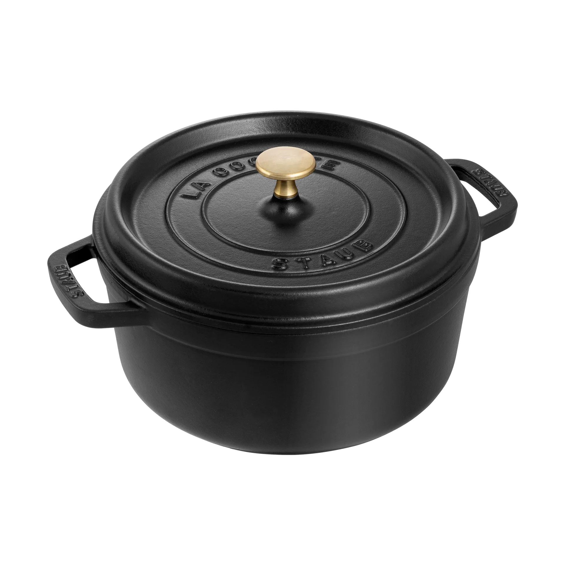 STAUB Staub La Cocotte rund gryde støbejern 2,6 L Sort