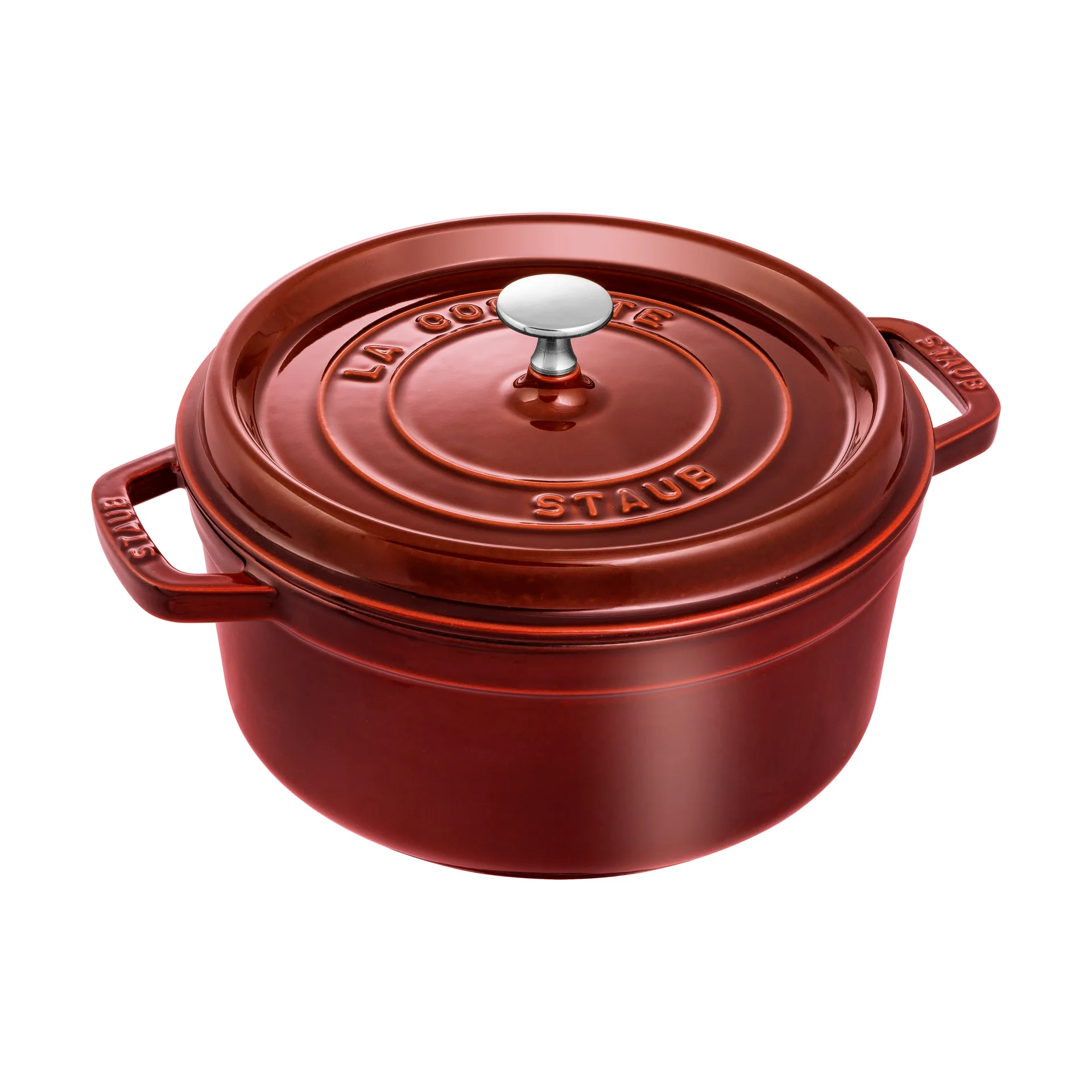 STAUB Staub La Cocotte rund gryde støbejern 3,8 L Grenadine rød