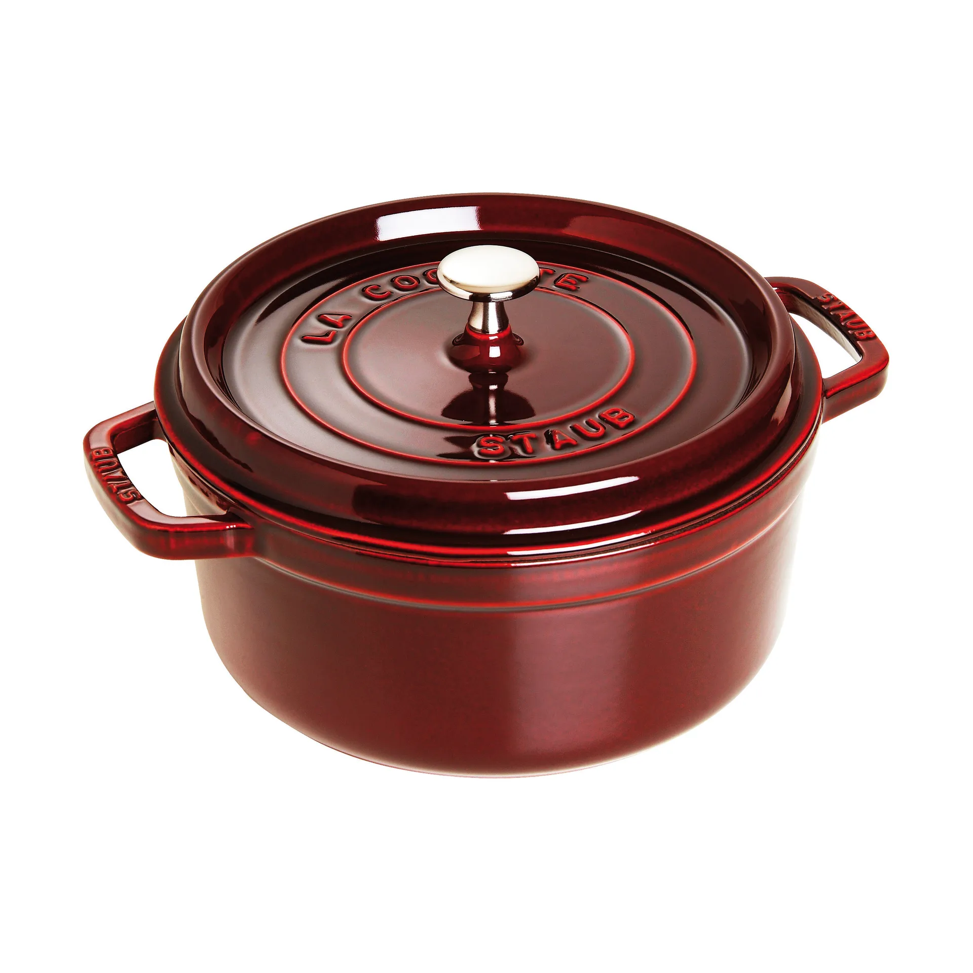 STAUB Staub La Cocotte rund gryde støbejern 5,2 L Grenadine rød