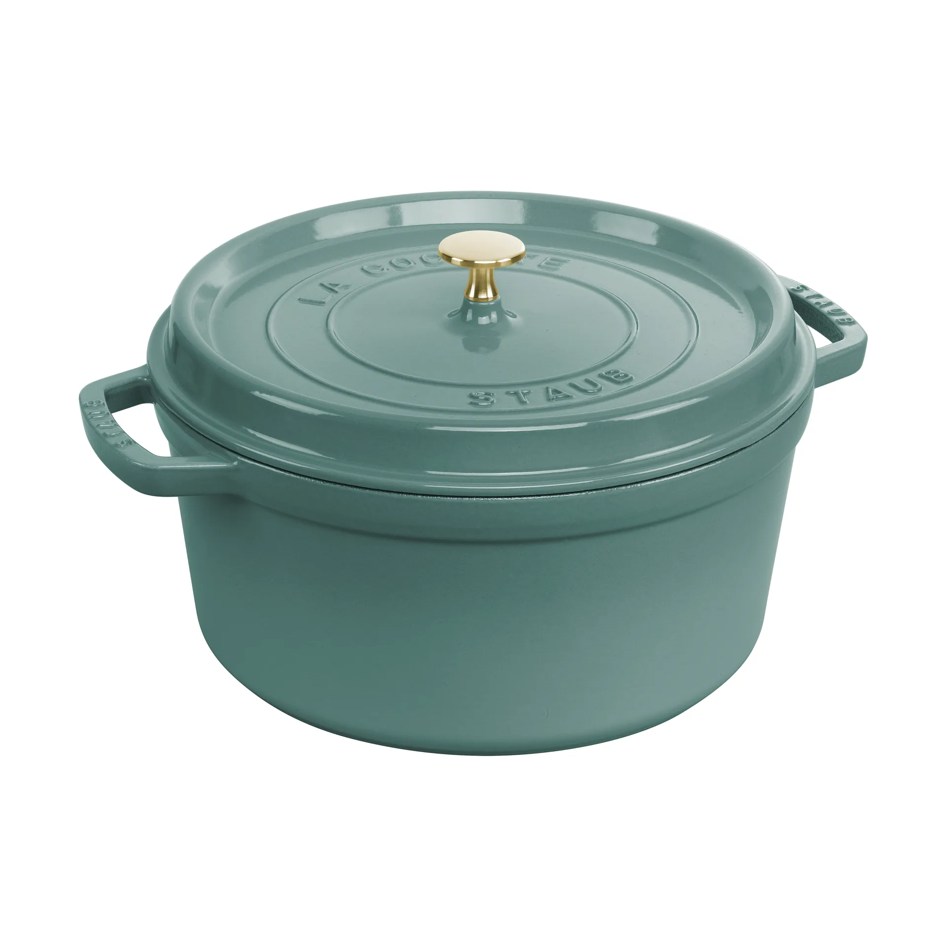 STAUB Staub La Cocotte rund gryde støbejern 6,7 L Eukalyptus
