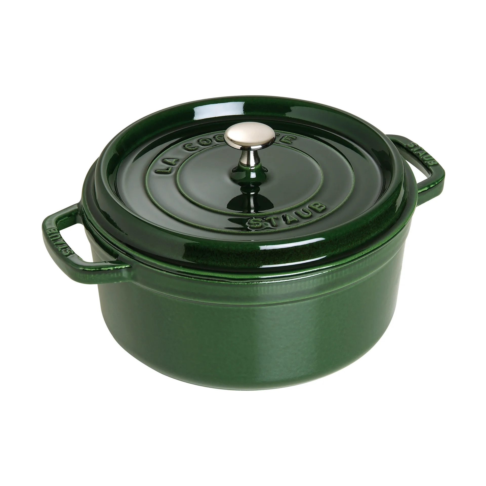 STAUB Staub La Cocotte rund gryta gjutjärn 5,2 L Basilikagrön