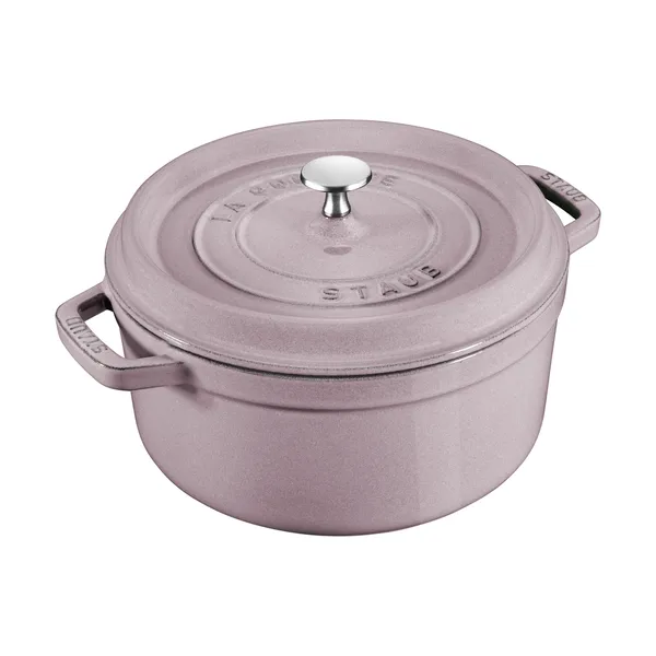Staub La Cocotte rund gryta gjutjärn 5,2 L, Cherry Blossom