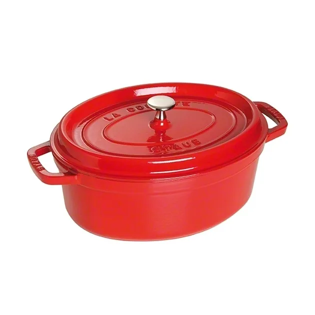 STAUB Staub oval gryde i støbejern 4,2 l Rød