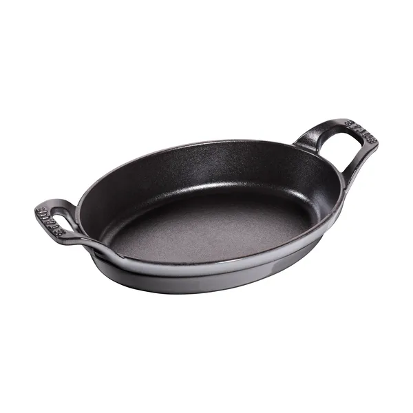 Staub oval ugnsform gjutjärn 21 cm, Grafitgrå