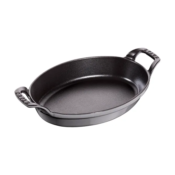 Staub oval ugnsform gjutjärn 24 cm, Grafitgrå