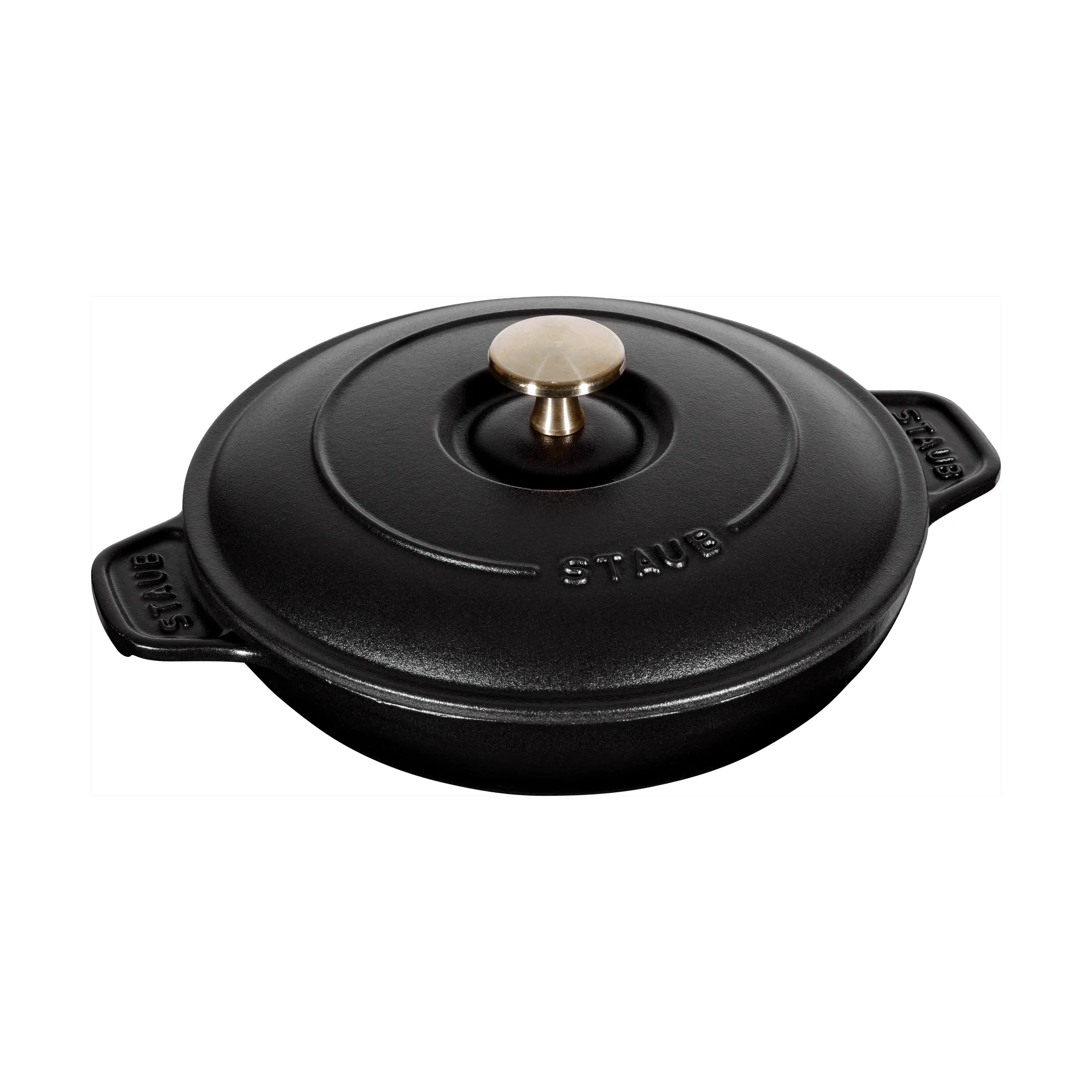 STAUB Staub ovnfast form støbejern med låg rund Ø20 cm Sort