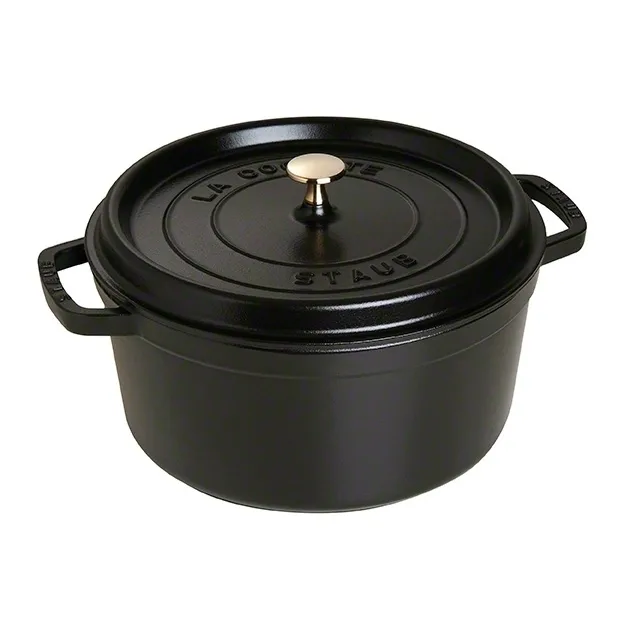STAUB Staub rund gryde i støbejern 6,7 l Sort