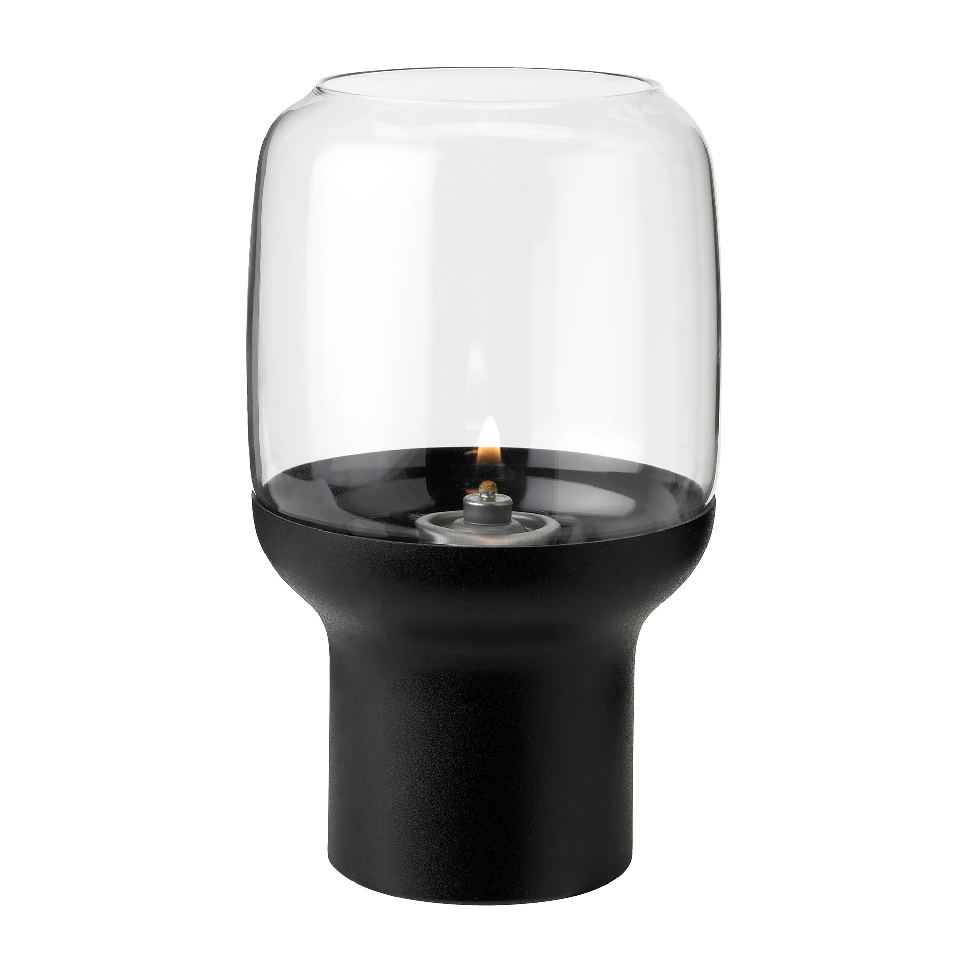 Stelton Hoop hurricane fyrfadsstage Ø10 cm Sort