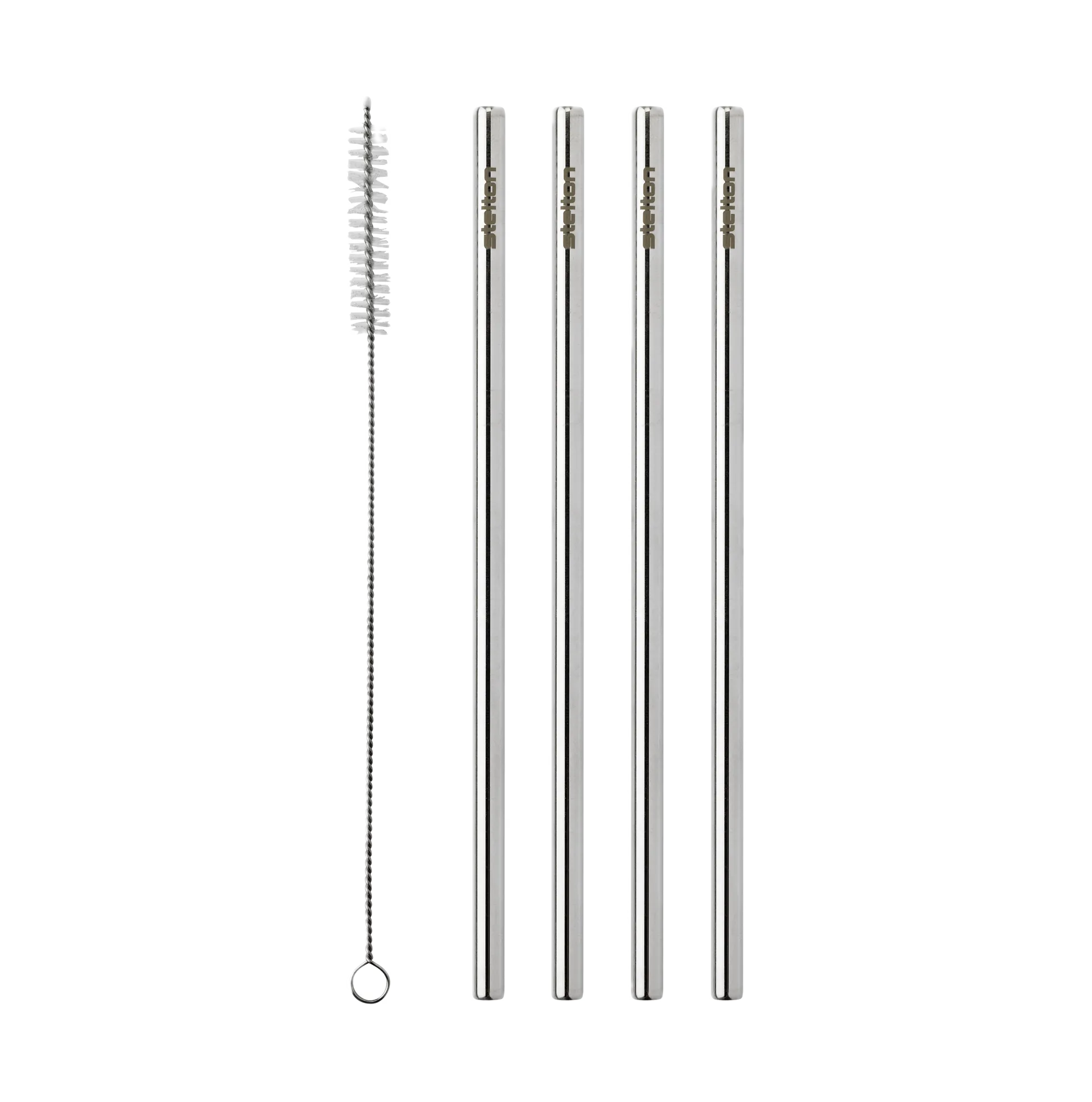 Stelton Pailles réutilisables Stelton Lot de 4 Steel