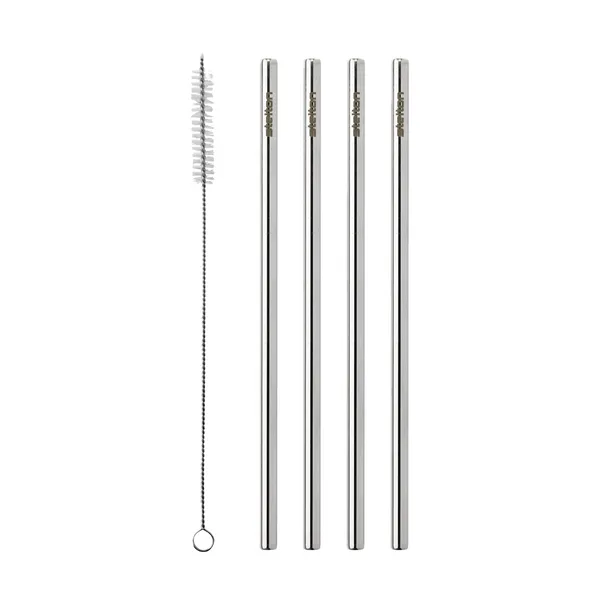 Stelton återanvändbara sugrör 4-pack, Steel