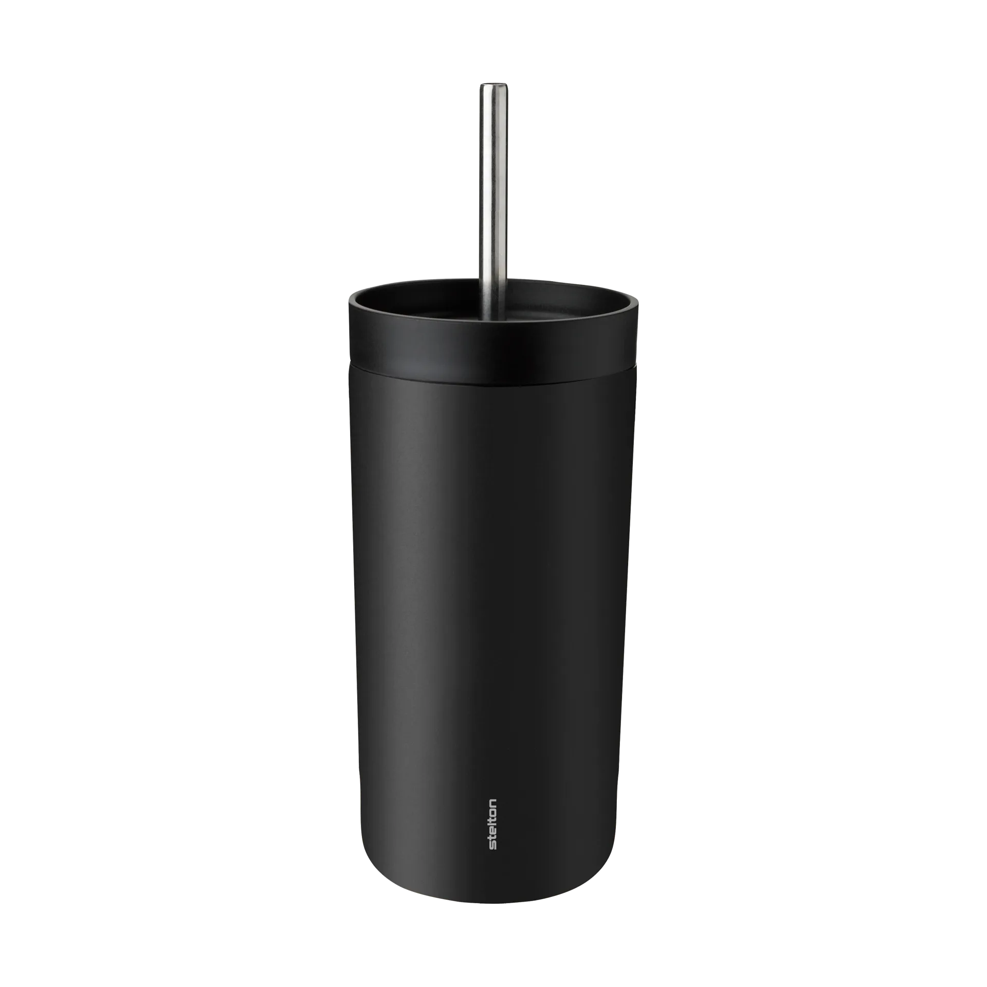 Stelton To Go Sip termokrus med sugerør 0,4 L Soft black
