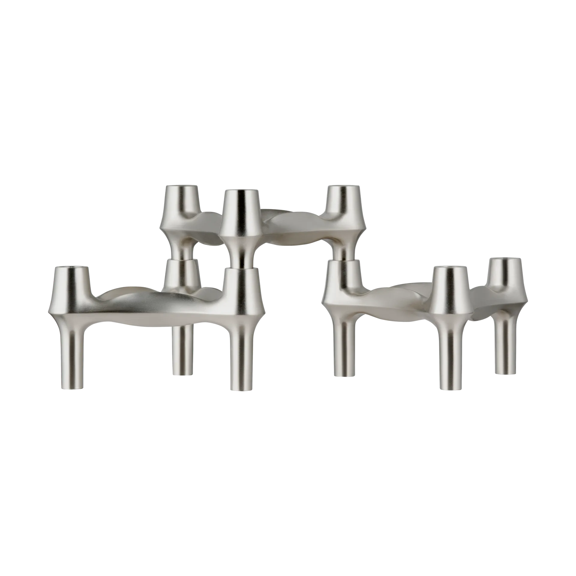 STOFF Nagel Bougeoir STOFF Nagel BMF, lot de 3 Chrome brossé