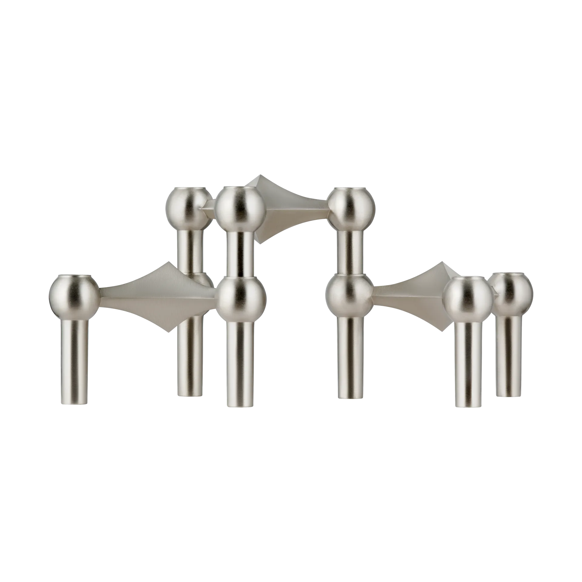STOFF Nagel STOFF Nagel bougeoir lot de 3 Chrome brossé