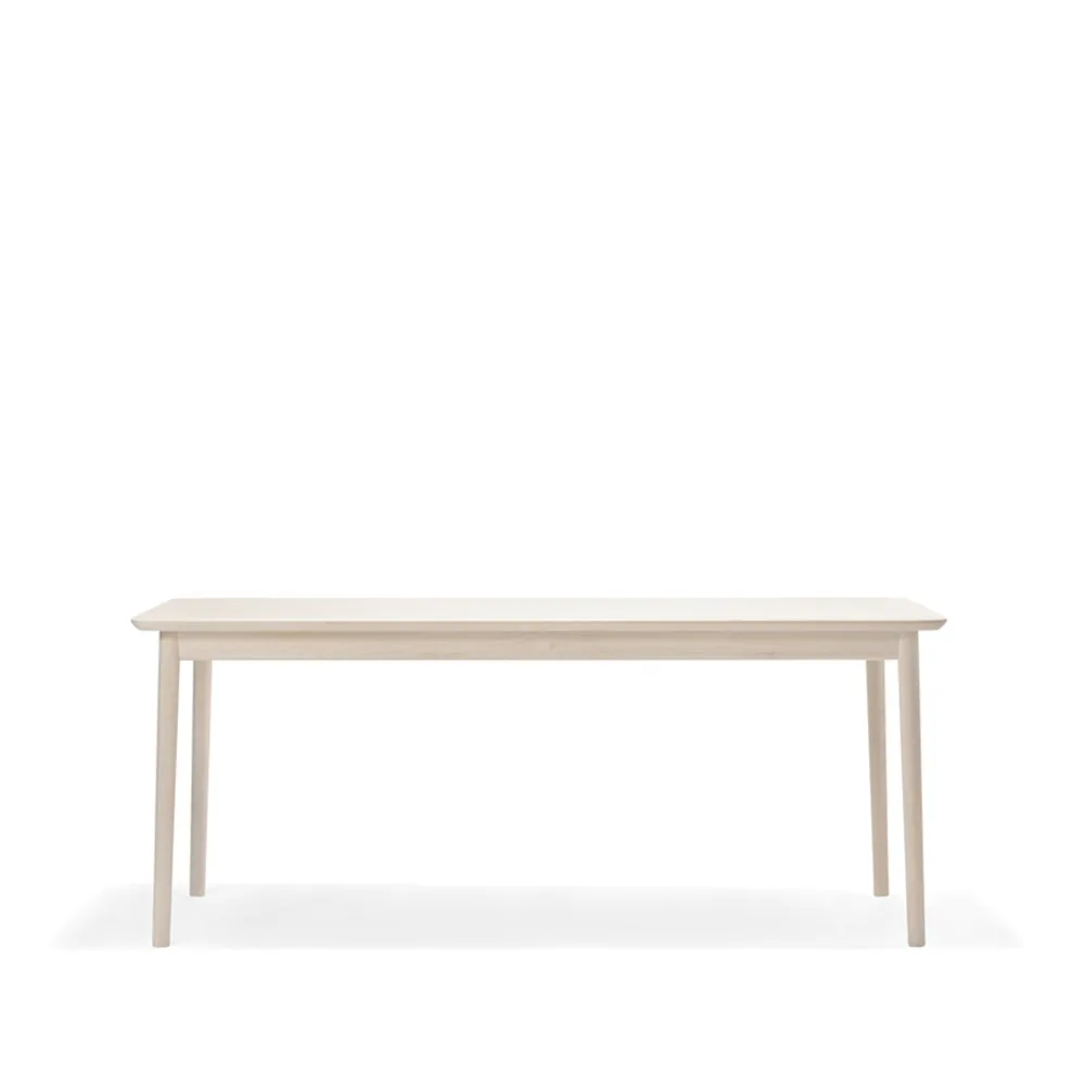 Stolab Table Prima Vista bouleau laqué mat clair--1 rallonge