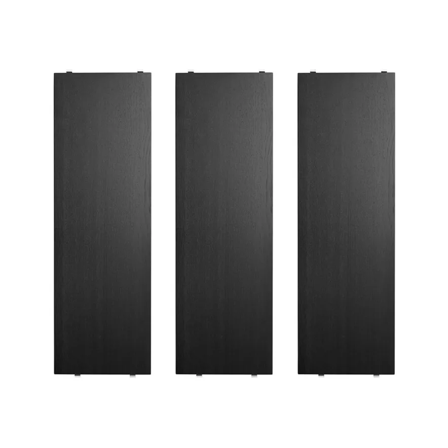 String Étagère String Frêne lasuré noir, cm, lot de 3