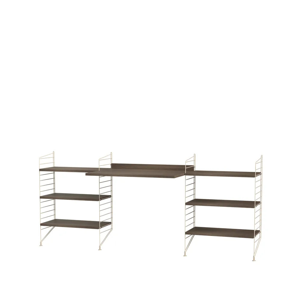 String String salon noyer et beige - combinaison D