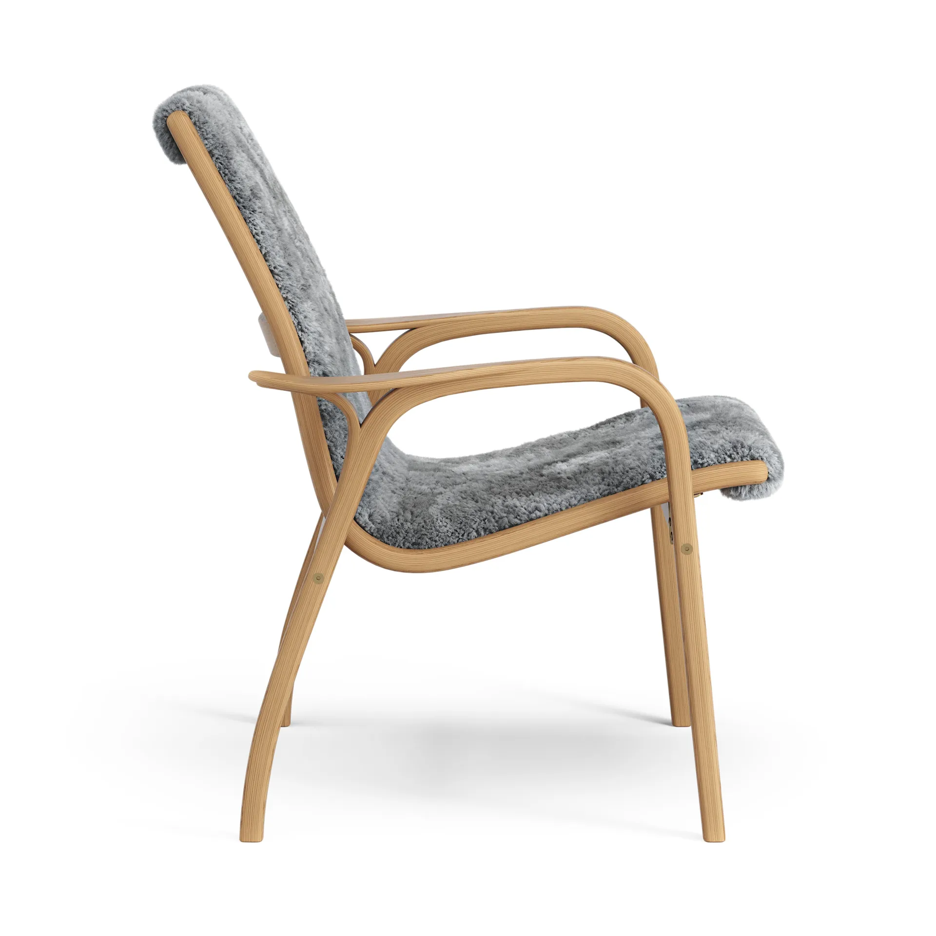 Swedese Laminett Fauteuil Eik geolied / schapenvacht Scandinavian Grey (grijs)