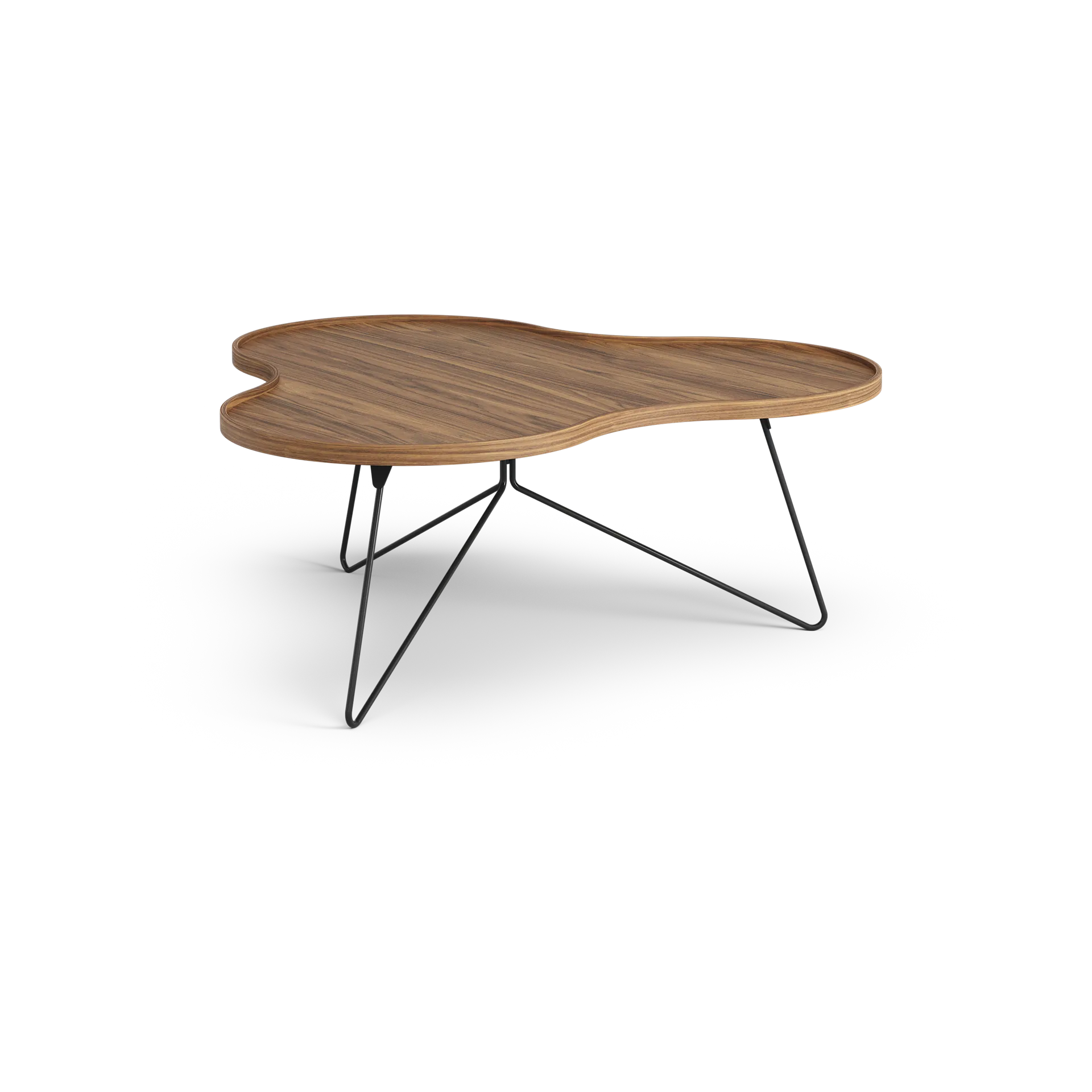 Swedese Table Flower Mono édition spéciale cm H45 cm noyer laqué acier noirci