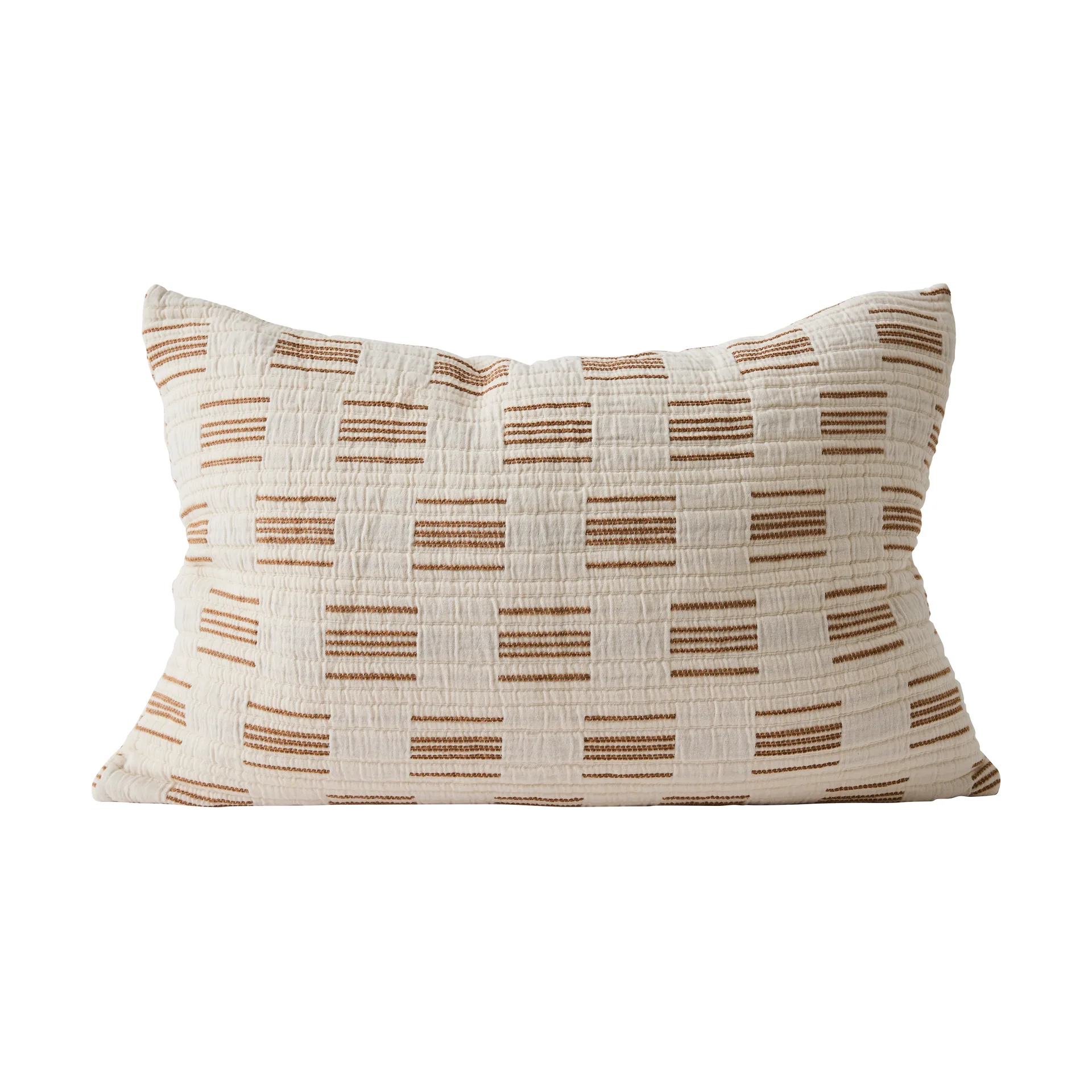 Tell Me More Housse de coussin Julien cm Off-white-rouge-brun