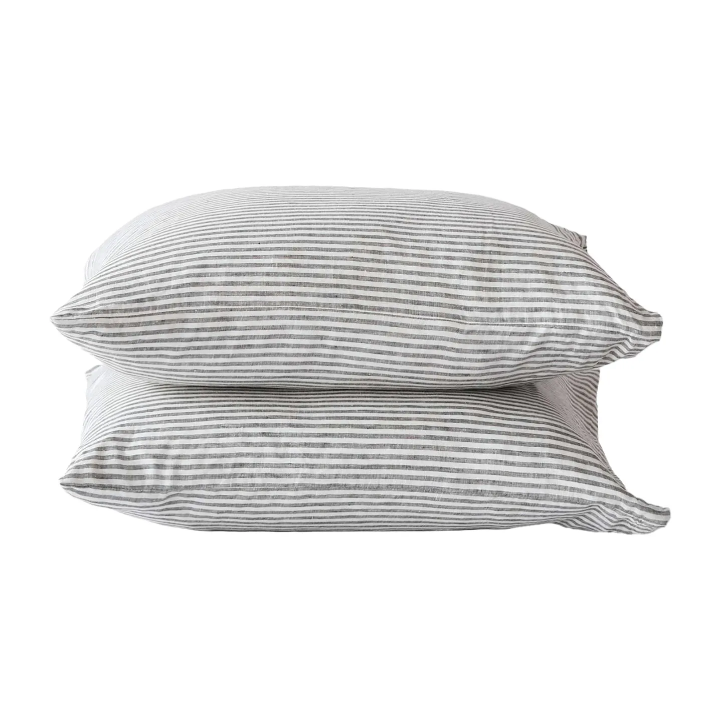 Tell Me More Oreiller Stonewashed linen cm Lot de 2 Grey-white