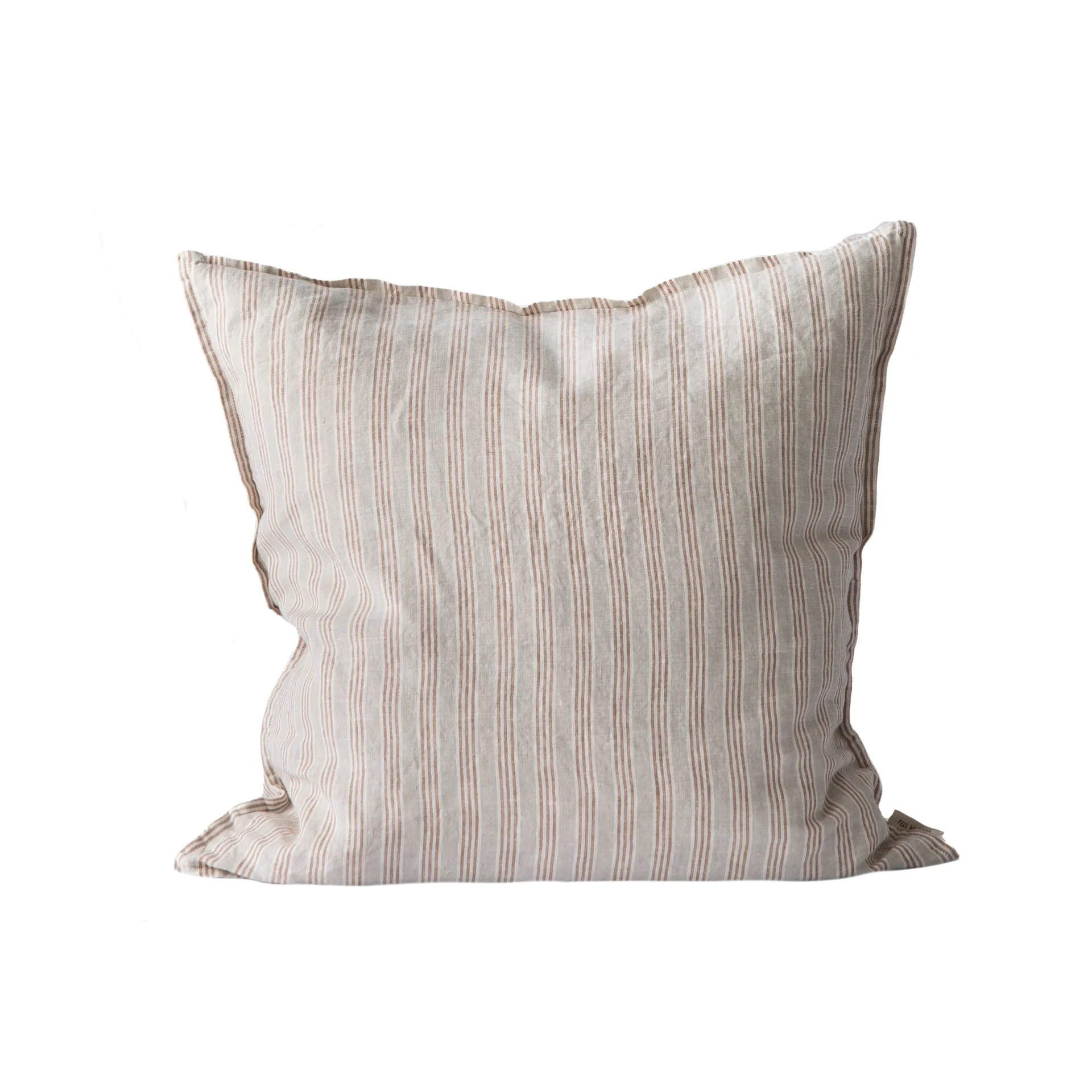 Tell Me More Taie Washed linen cm Rayure de noisette