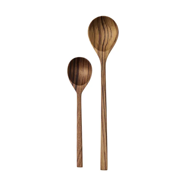 Teak serveringsskedar 2 delar
