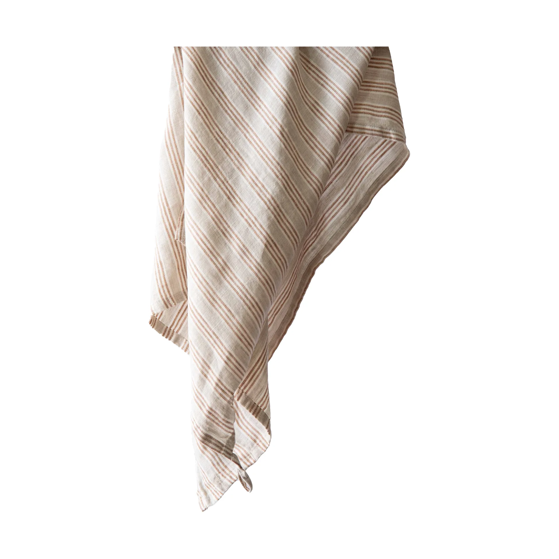 Tell Me More Tell Me More viskestykke hør 50x70 cm Hazelnut stripe billede