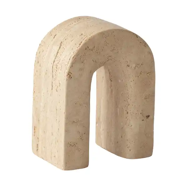 Travertine bokstöd, 15 cm