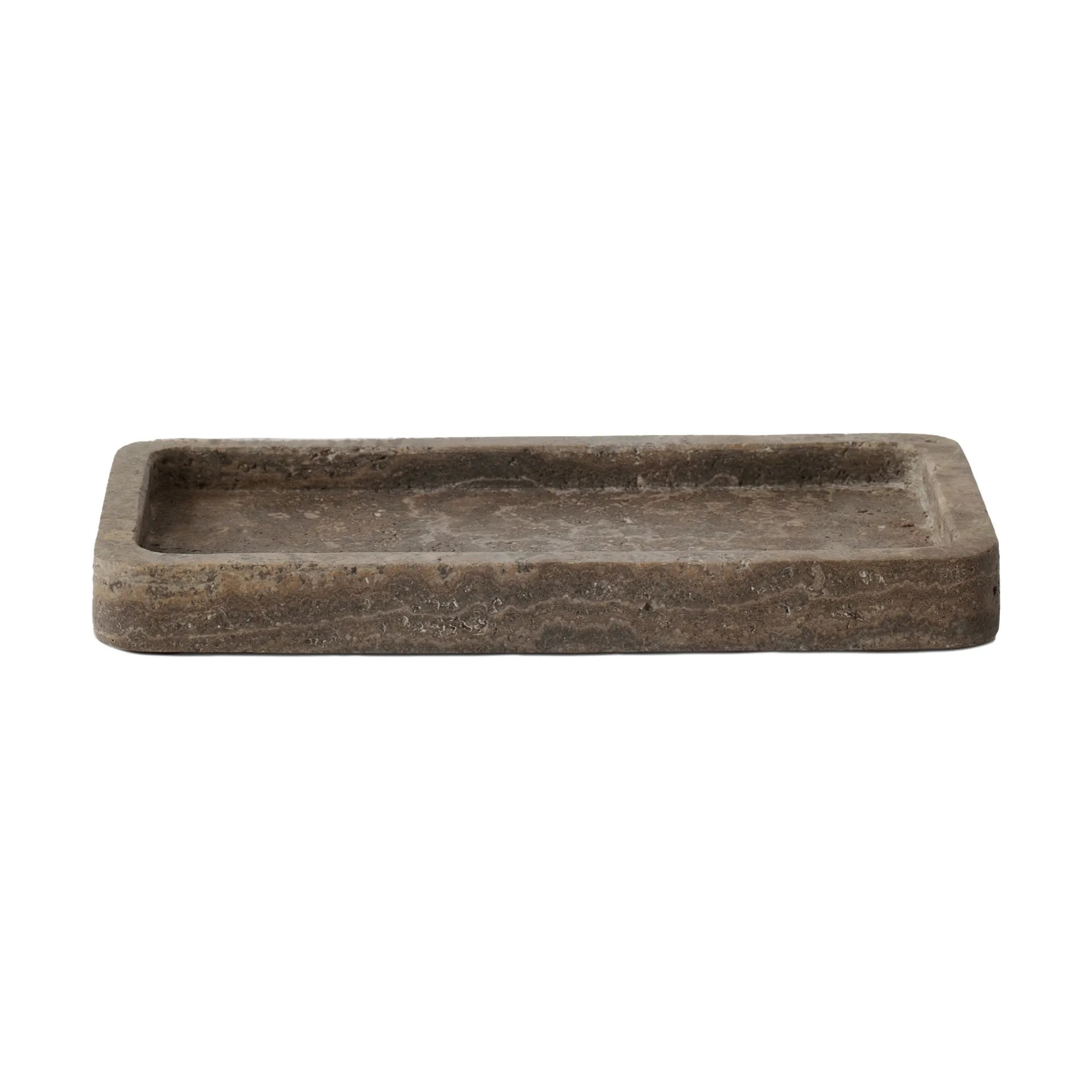 Tell Me More Travertine dekorationsbakke 13x25 cm Brun billede
