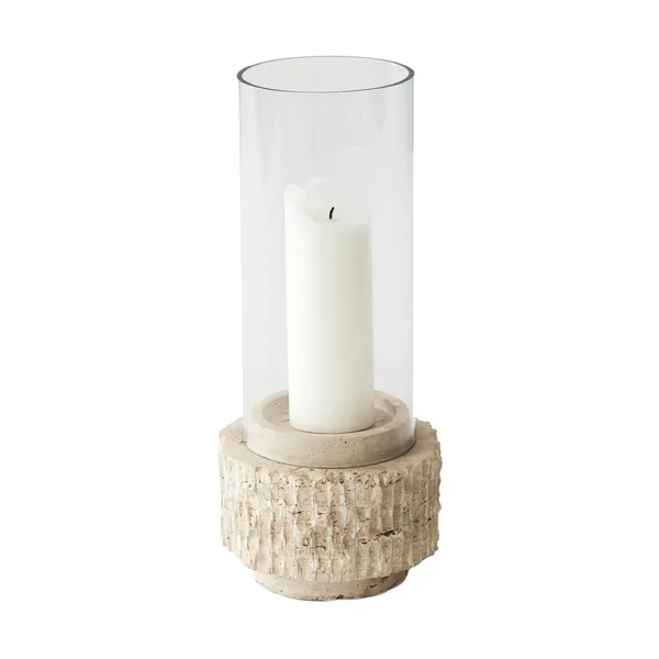 Travertine ljuslykta, 30 cm