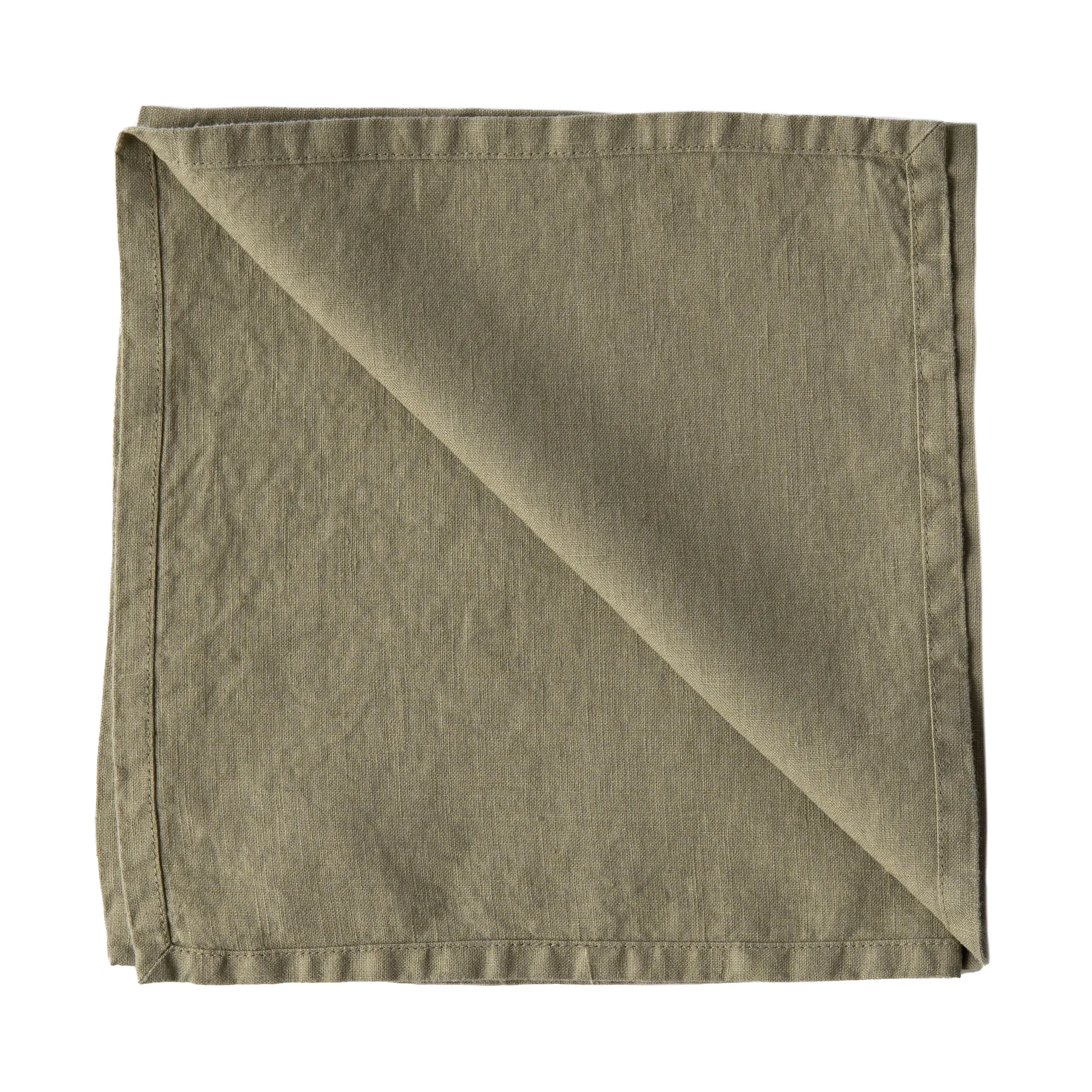Tell Me More Washed linen stofserviet 45x45 cm Olive
