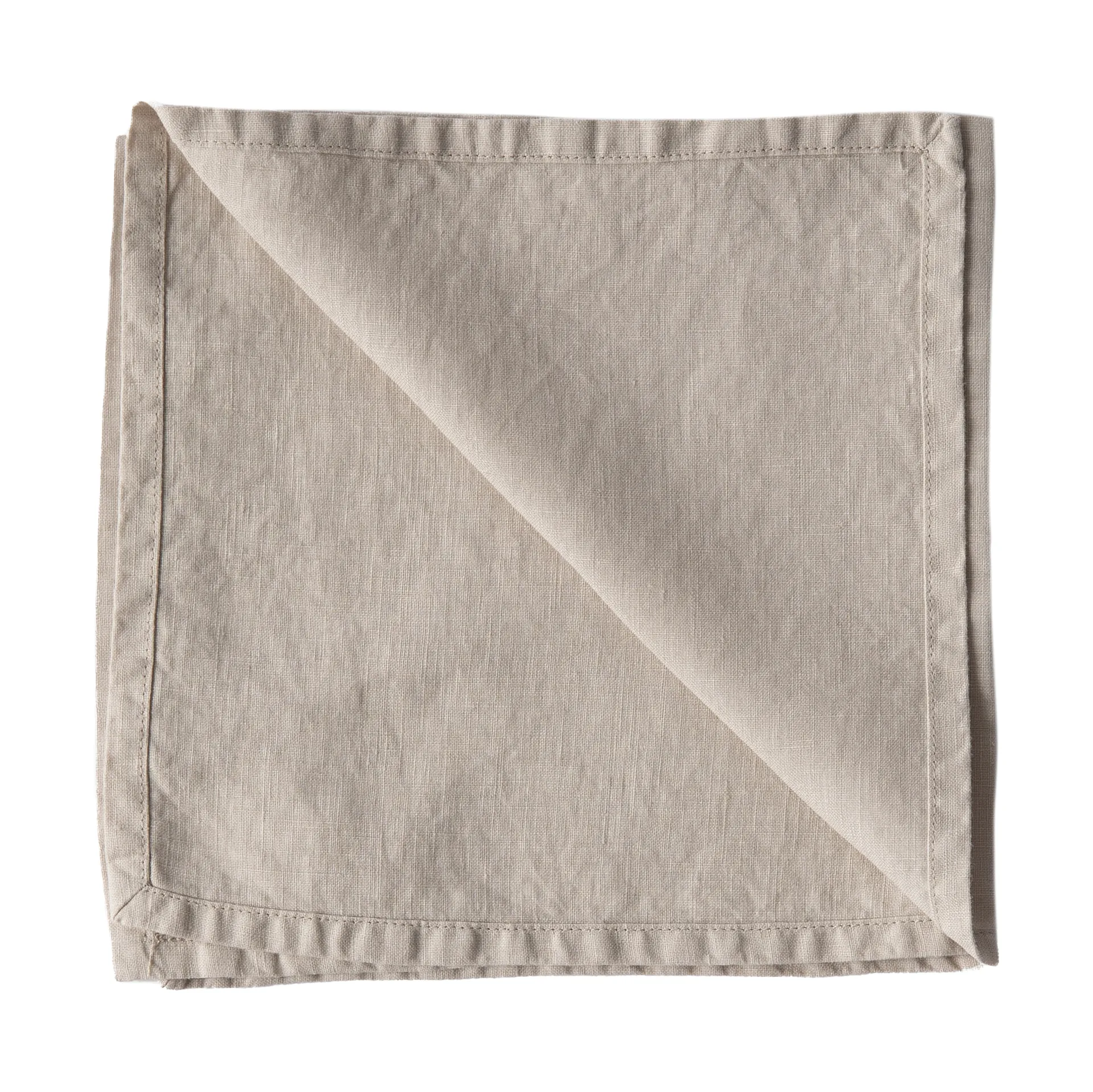Tell Me More Washed linen stofserviet 45x45 cm Warm grey