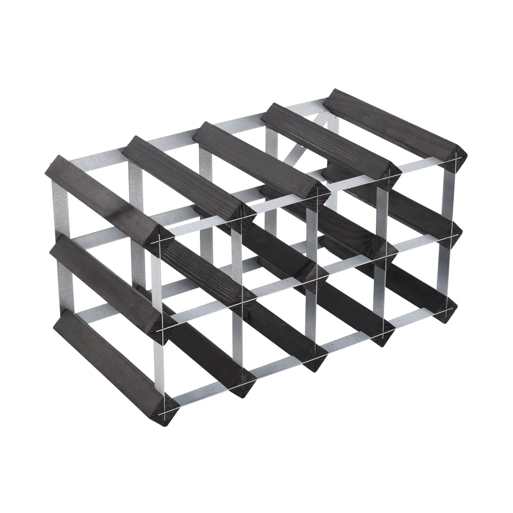 The Swedish Wine Rack Factory The Swedish Wine Rack Factory vinstativ monteret 12 flasker-sort fyrretræ