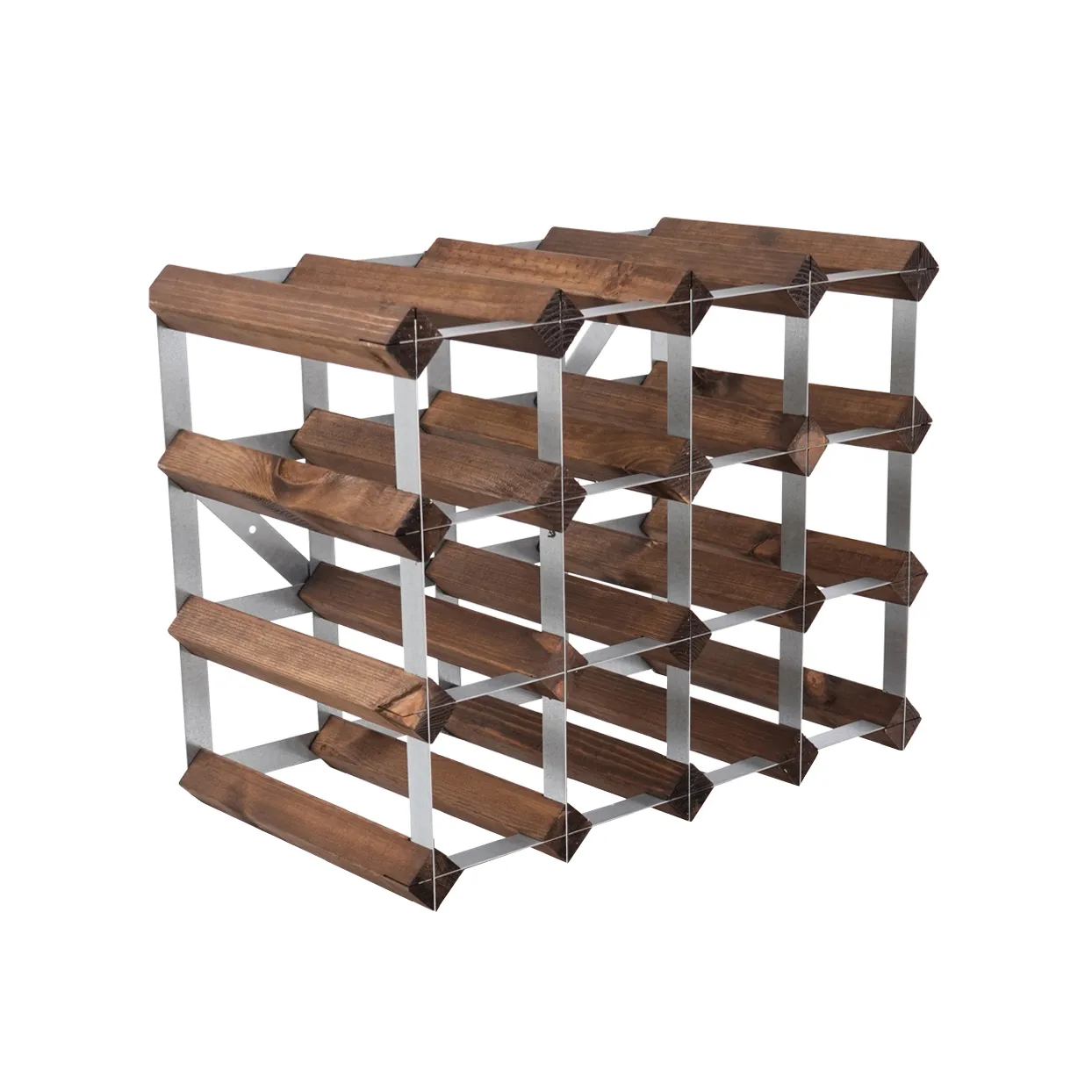 The Swedish Wine Rack Factory The Swedish Wine Rack Factory vinstativ monteret 16 flasker-mørk fyrretræ
