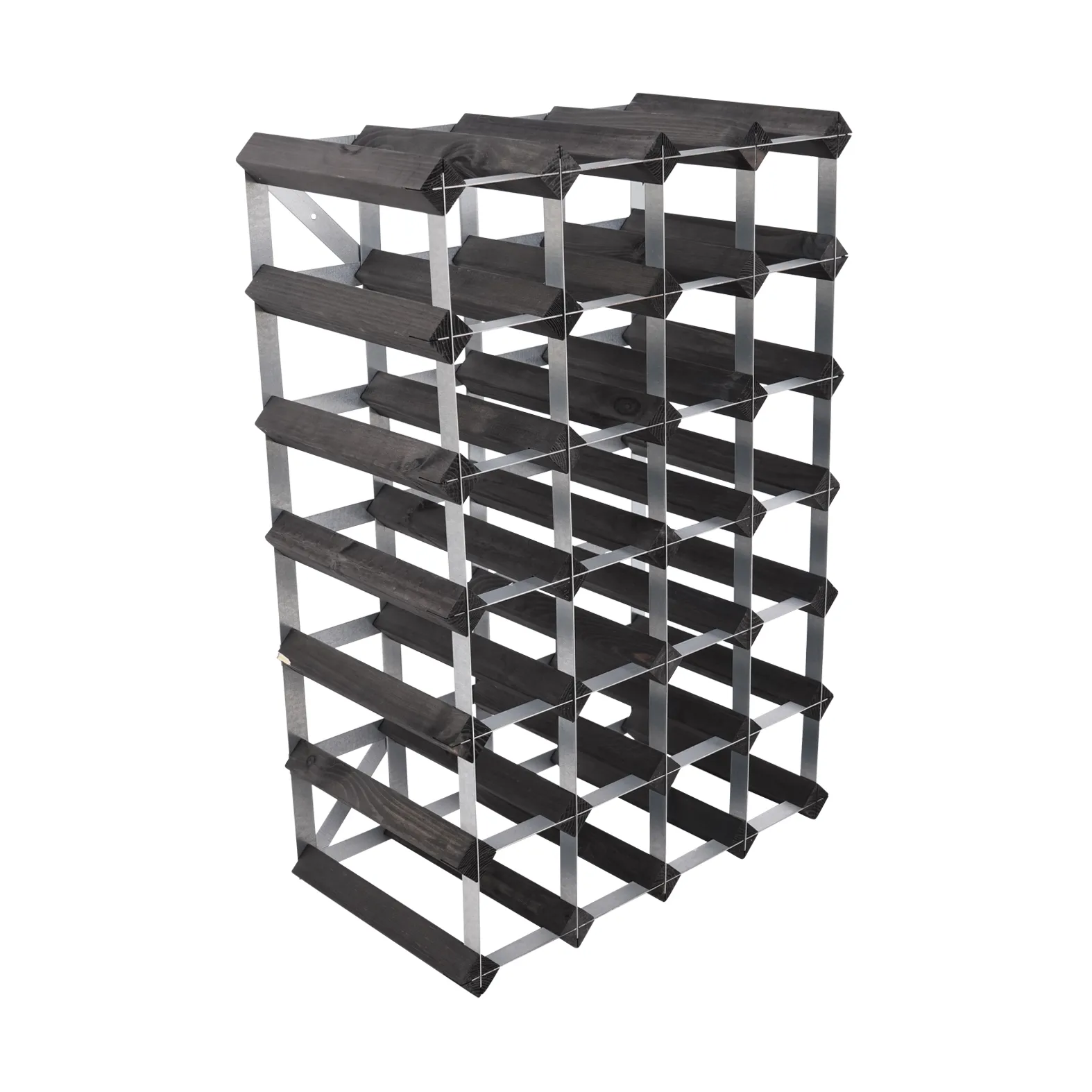 The Swedish Wine Rack Factory The Swedish Wine Rack Factory vinstativ monteret 30 flasker-sort fyrretræ