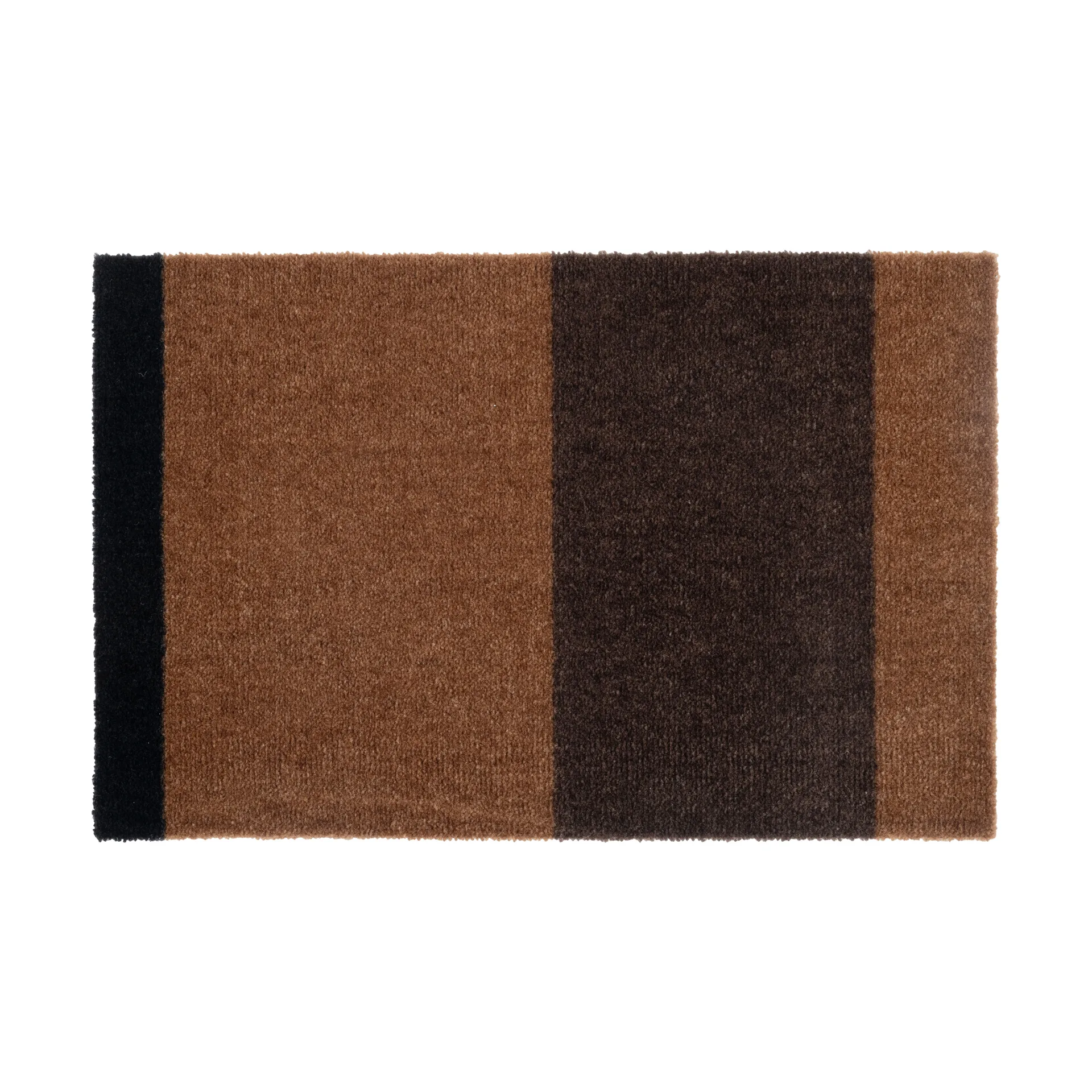 tica copenhagen Stripes paillasson horizontal Cognac-dark brown-black, cm