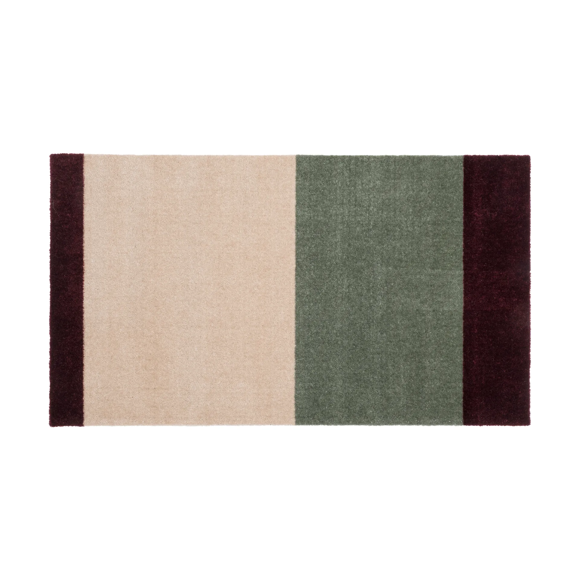 tica copenhagen Stripes paillasson horizontal Green-ivory-bordeaux, cm